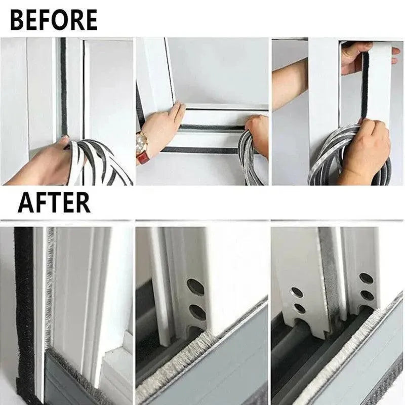 10M Hairy Seal Brush for Door & Window Draught Exclusion - 7x6mm（10M）