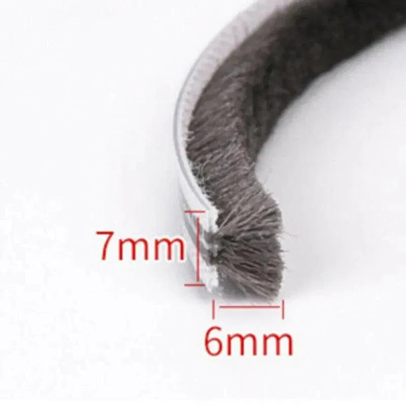 10M Hairy Seal Brush for Door & Window Draught Exclusion - 7x6mm（10M）