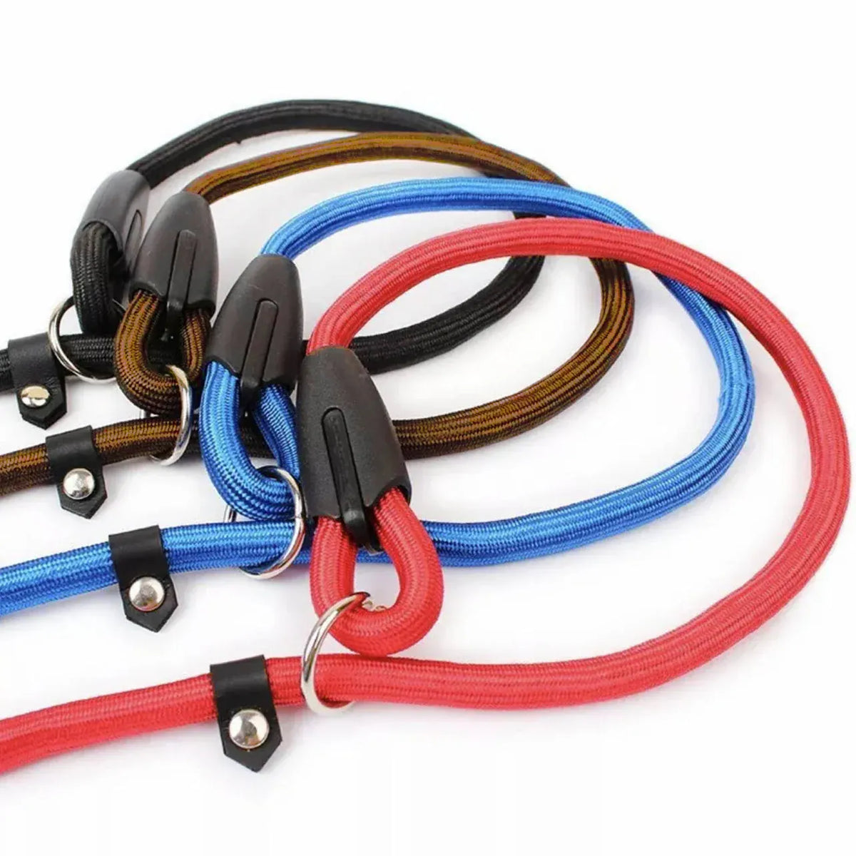 Dog Training Correction Leash Lead Cesar Puppy Pets Millan Slip Nylon Rope 10*140mm - Black