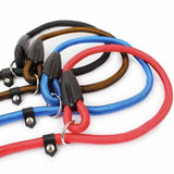 Dog Training Correction Leash Lead Cesar Puppy Pets Millan Slip Nylon Rope 10*140mm - Black - Side View
