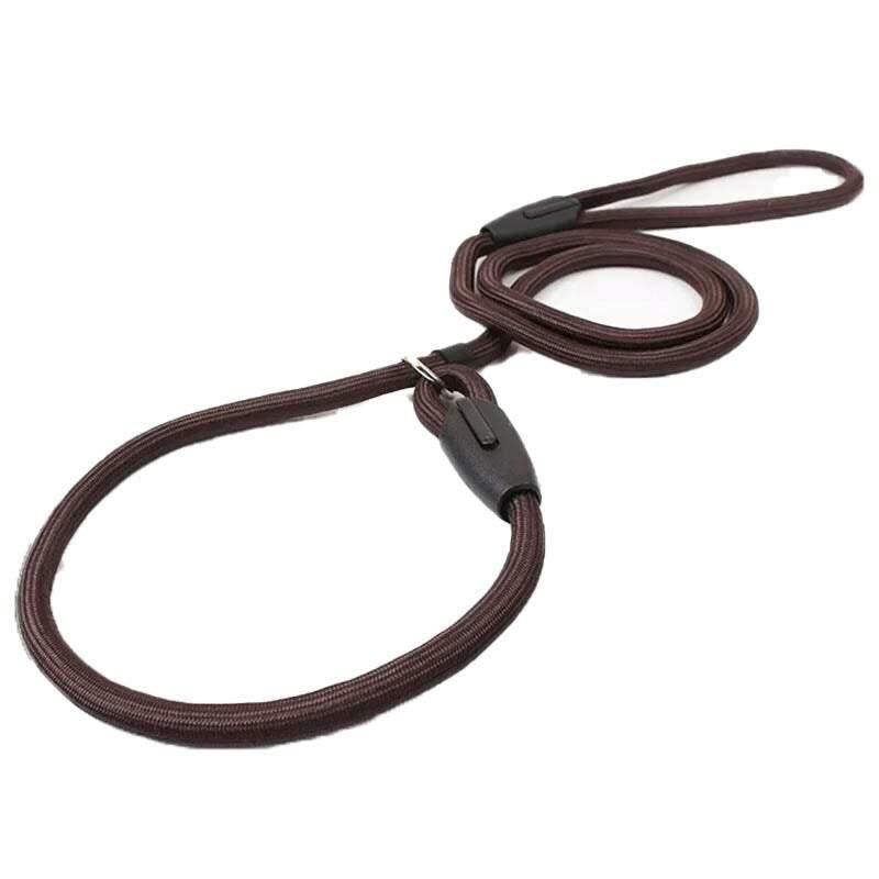 Dog Training Correction Leash Lead Cesar Puppy Pets Millan Slip Nylon Rope 10*140mm - Black