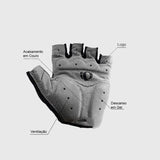XL Size Cycling Bicycle Half Finger Bike Gloves Unisex Anti Slip Padded - Grey