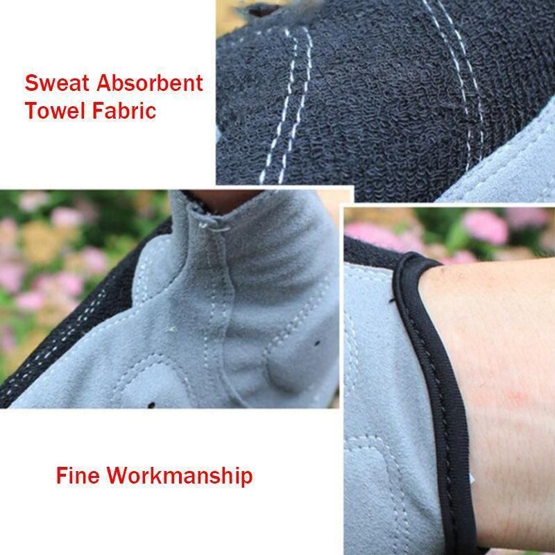 XL Size Cycling Bicycle Half Finger Bike Gloves Unisex Anti Slip Padded - Yellow