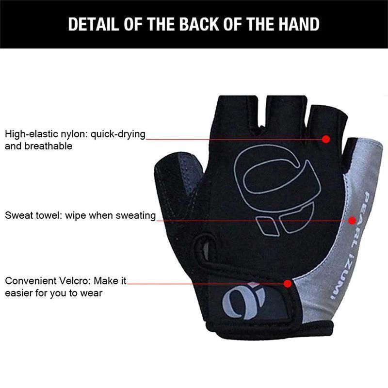 XL Size Cycling Bicycle Half Finger Bike Gloves Unisex Anti Slip Padded - Yellow