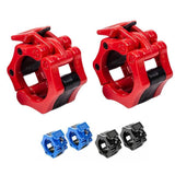 50mm Barbell Clamp Collar Clip Olympic Weightlifting Lift Spring Lock - Black - Side View