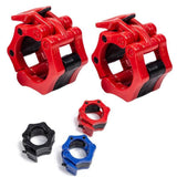 50mm Barbell Clamp Collar Clip Olympic Weightlifting Lift Spring Lock - Black