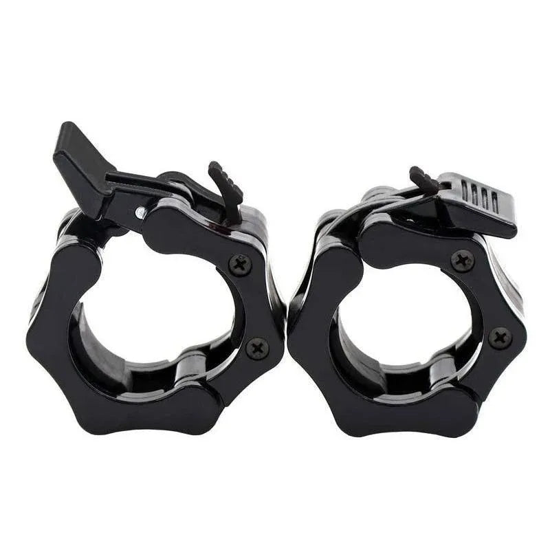50mm Barbell Clamp Collar Clip Olympic Weightlifting Lift Spring Lock - Black