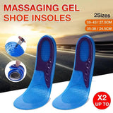 Comfort Gel Insoles with Arch Support for Flat Feet and Everyday Footwear - 1 Pair 35-38(24.5CM) - Front View