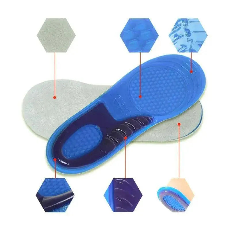 Comfort Gel Insoles with Arch Support for Flat Feet and Everyday Footwear - 1 Pair 35-38(24.5CM)