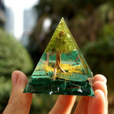 Amethyst Crystal Sphere Orgonite Pyramidamp Obsidians - Purple Tree(50mmx50mm)