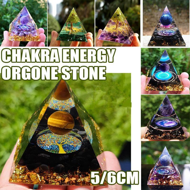 Amethyst Crystal Sphere Orgonite Pyramidamp Obsidians - Purple Blue(60mmx60mm)