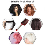 Detangle Nylon Boar Bristle Brush Hairbrush Smooth Hair Head Scalp Massage Comb - White *1 Unit