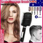 Detangle Nylon Boar Bristle Brush Hairbrush Smooth Hair Head Scalp Massage Comb - Purple *1 Unit