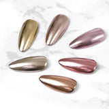 6 Colour Nail Mirror Effect Powder High Pigment Glitter Nail Art Dust Manicure A - 02 - Top-Down View