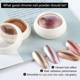 6 Colour Nail Mirror Effect Powder High Pigment Glitter Nail Art Dust Manicure A - 04