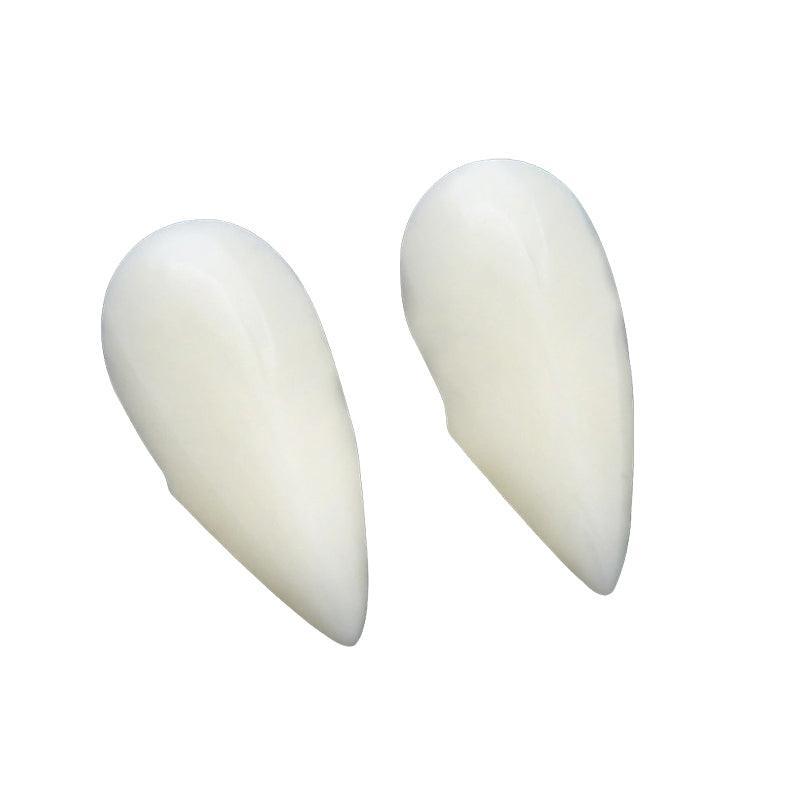 Cosplay Vampire Fangs Fake Teeth for Halloween Costume Party Dress Up 2PCS Prop Set - 13mm-1Piar