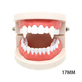 Cosplay Vampire Fangs Fake Teeth for Halloween Costume Party Dress Up 2PCS Prop Set - 15mm-1Piar