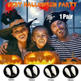Cosplay Vampire Fangs Fake Teeth for Halloween Costume Party Dress Up 2PCS Prop Set - 17mm-1Piar - Front View