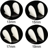 Cosplay Vampire Fangs Fake Teeth for Halloween Costume Party Dress Up 2PCS Prop Set - 17mm-1Piar - Top-Down View