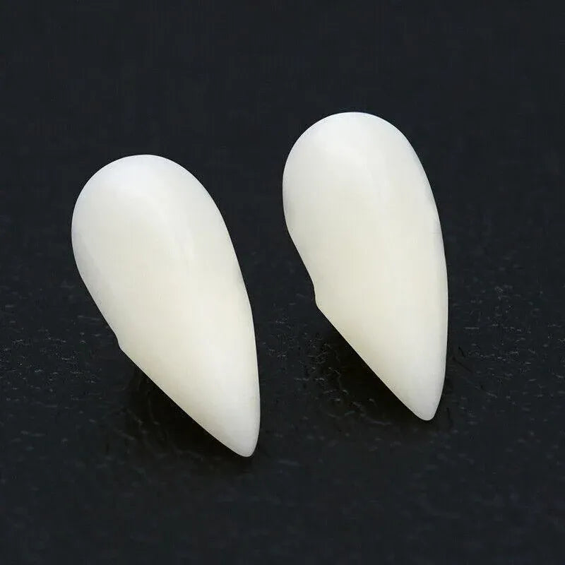 Cosplay Vampire Fangs Fake Teeth for Halloween Costume Party Dress Up 2PCS Prop Set - 17mm-1Piar