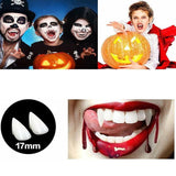 Cosplay Vampire Fangs Fake Teeth for Halloween Costume Party Dress Up 2PCS Prop Set - 17mm-1Piar - Extra Image
