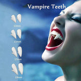 Cosplay Vampire Fangs Fake Teeth for Halloween Costume Party Dress Up 2PCS Prop Set - 17mm-1Piar - Extra Image