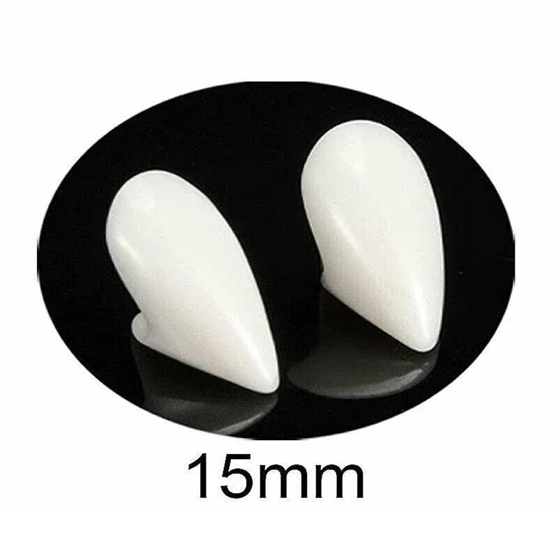 Cosplay Vampire Fangs Fake Teeth for Halloween Costume Party Dress Up 2PCS Prop Set - 17mm-1Piar