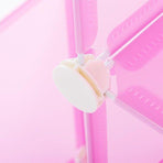 20PCS Wire Storage Cube Plastic Connectors Mesh Snap Plastic Push Grid - White