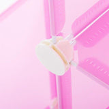 20PCS Wire Storage Cube Plastic Connectors Mesh Snap Plastic Push Grid - White - Side View