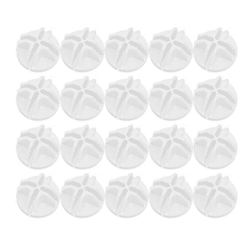20PCS Wire Storage Cube Plastic Connectors Mesh Snap Plastic Push Grid - White