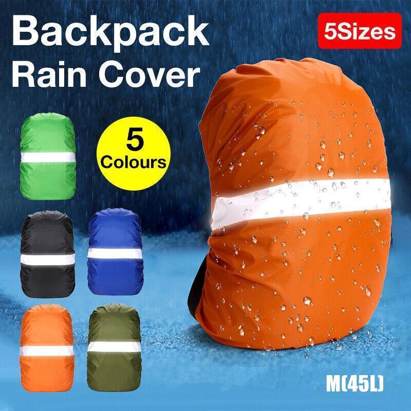 M Size Outdoor Foldable Backpack WaterProof Rain Cover Rucksack Camping Travel Bag - Orange