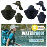 1x Neck Flap Cap Unisex Outdoor Sport Fishing Hat Sun Protection Wide Brim Cover - Navy - Extra Image