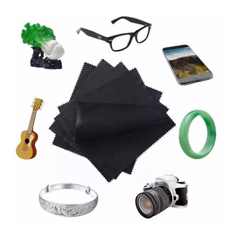 Microfiber Cleaning Cloth Camera Lens Eye Glasses Phone Screen Jewellery Wipes - 5PCS