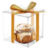 50 PVC Clear Transparent Macaron Square Cube Boxes For Wedding Favour Gift Candy - 50*50*50MM - Rear View