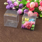 50 PVC Clear Transparent Macaron Square Cube Boxes For Wedding Favour Gift Candy - 50*50*50MM - Extra Image