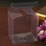 50 PVC Clear Transparent Macaron Square Cube Boxes For Wedding Favour Gift Candy - 90x90x90MM - Close-Up Angle