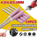 10 Pack Chain Tool Sharpener Grinding Stones for Rotary Bit Kits 4/4.8/5.5mm - 3MM X 4.8MM