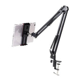 Clamp Long Arm Tablet Phone Holder Adjustable Mount for Bed Desk Use - Top-Down View