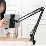 Clamp Long Arm Tablet Phone Holder Adjustable Mount for Bed Desk Use - Close-Up Angle