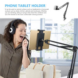 Clamp Long Arm Tablet Phone Holder Adjustable Mount for Bed Desk Use - Extra Image