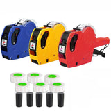 Tag Gun Labeller Kit With 6 Rolls Labels And 5 Inks Roller - Yellow - Front View