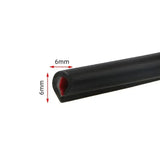 5m Car Door Edge Protector Strip Anti-Scratch Protection Rubber Trim Seal - White - Top-Down View