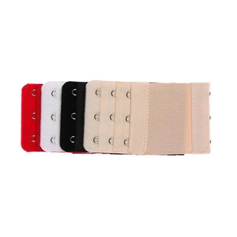 3 Hooks Underwear Extension Bra Buckle Bra Extender Hook Brassiere Strap - Red