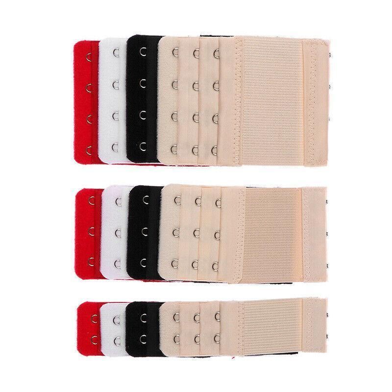 4 Hooks Underwear Extension Bra Buckle Bra Extender Hook Brassiere Strap - Black