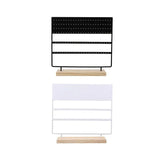 Earring Stand Display Rack 3-Tier Ear Stud Holder Jewelry Organizer 144 Holes - Black - Side View