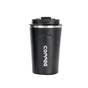 Insulated Coffee Mug Vacuum Travel Cup Thermal Stainless Steel Flask Reusable 380ML - Black