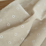 Floral Tablecloth with Lace Edge Cotton Linen Cover for Dining Table Square Rectangle - 140*200CM
