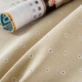 Floral Tablecloth with Lace Edge Cotton Linen Cover for Dining Table Square Rectangle - 140*200CM