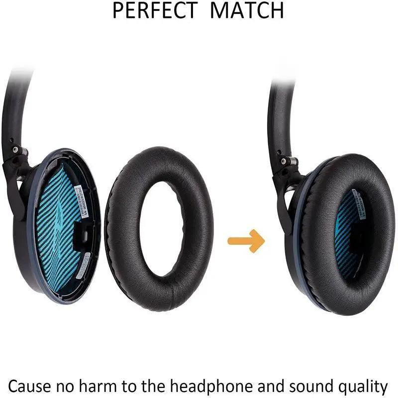 Replacement Ear Pads Cushions For Bose Quietcomfort 35 Qc35 Ii Qc25 Qc15 Ae2 - Black-Blue