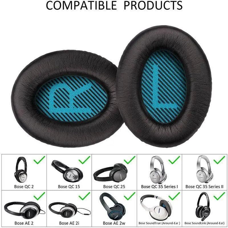 Replacement Ear Pads Cushions For Bose Quietcomfort 35 Qc35 Ii Qc25 Qc15 Ae2 - Gold-Black